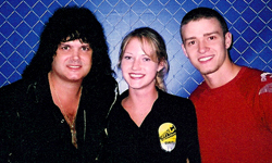 Jimmy Hotz Justin Timberlake and Jimmy's Daughter Heather - Backstage at an NSYNC Concert
